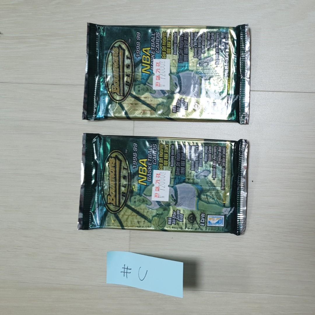 2팩) NBA 1998-99 바우먼즈 베스트 하비팩 미개봉 빈스카터 노비츠키 피어스 제이슨윌리엄스 루키 C | 농구 스포츠카드 |  WYYYES 와이스, image size:1080x1080