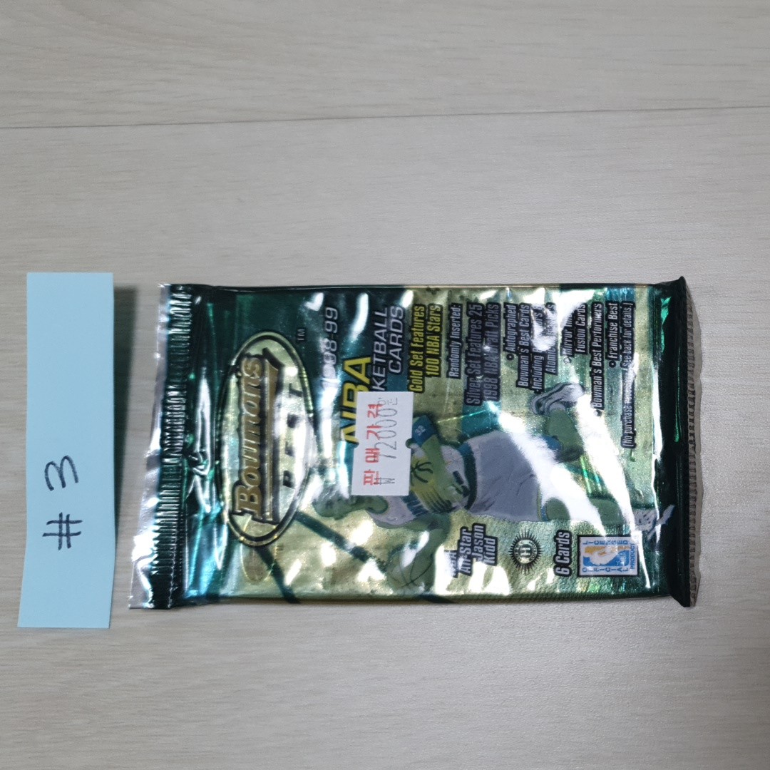 3 NBA 1998-99 바우먼즈 베스트 하비 팩 미개봉 빈스카터 노비츠키 피어스 제이슨윌리엄스 루키시즌 | 농구 스포츠카드 |  WYYYES 와이스, image size:1080x1080